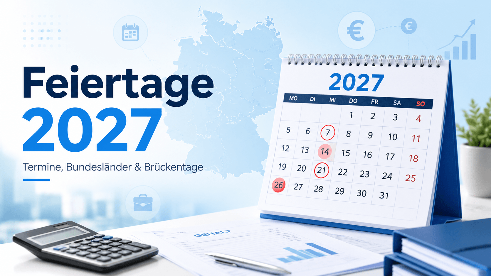 Feiertage 2027 in Deutschland: Termine, Bundesländer und Brückentage